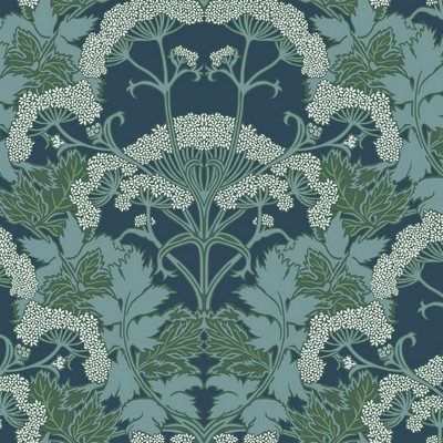 York Wallcovering Yarrow Nouveau Wallpaper Blue/Green
