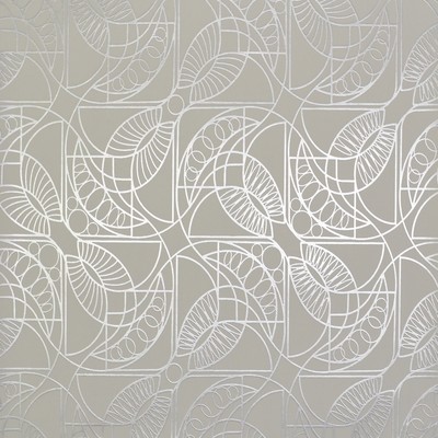 York Wallcovering Cartouche Wallpaper White/Silver