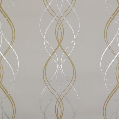 York Wallcovering Aurora Wallpaper Gold/Pearl/Silver
