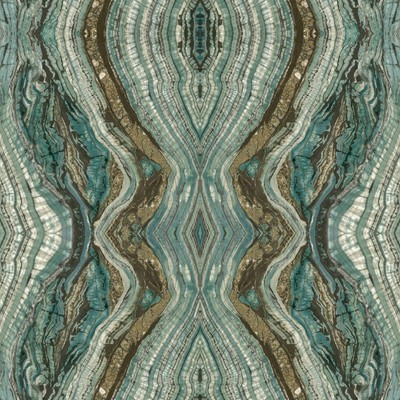 York Wallcovering Kaleidoscope Wallpaper Teal
