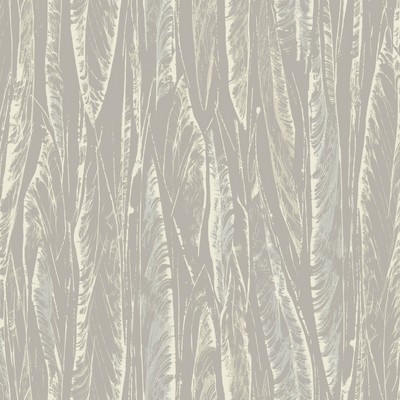 York Wallcovering Native Leaves Wallpaper Gray