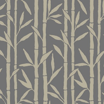 York Wallcovering Bamboo Grove Wallpaper Charcoal
