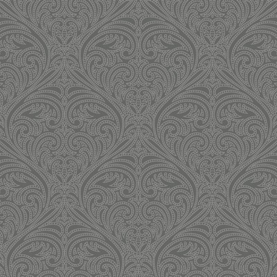York Wallcovering Romance Damask Wallpaper Grey, Gray