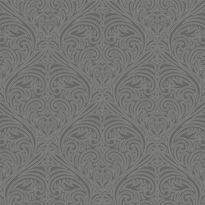 York Wallcovering Romance Damask Wallpaper Grey, Gray