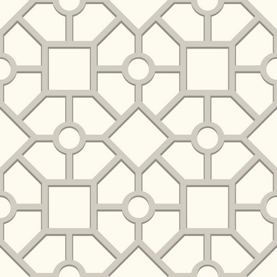 York Wallcovering Hedgerow Trellis Wallpaper Grey