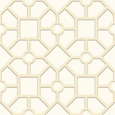 York Wallcovering Hedgerow Trellis Wallpaper Beige