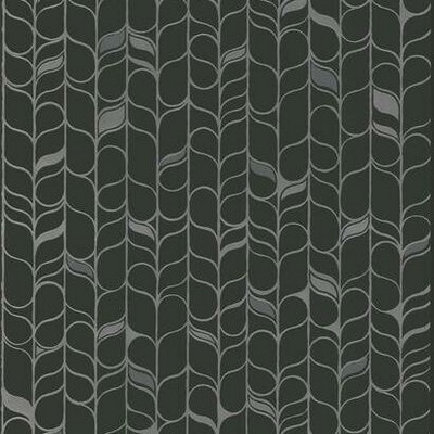 York Wallcovering Perfect Petals Wallpaper Black/Silver