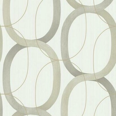 York Wallcovering Interlock Wallpaper Taupe
