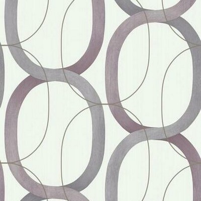 York Wallcovering Interlock Wallpaper Plum