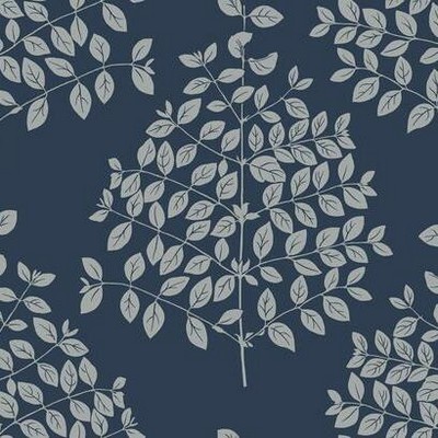 York Wallcovering Tender Wallpaper Navy/Silver