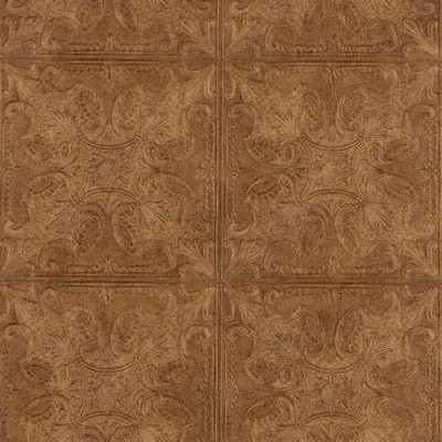 York Wallcovering Tin Tile Wallpaper Browns