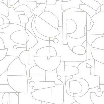 York Wallcovering Robotics Peel and Stick Wallpaper Gray