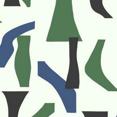 York Wallcovering Modernist Peel and Stick Wallpaper Green/Blue