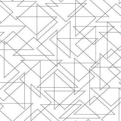 York Wallcovering Triangulation Peel and Stick Wallpaper Black/White