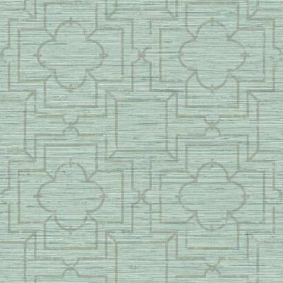 York Wallcovering Quatrefoil Trellis Peel and Stick Wallpaper Blue