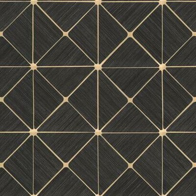 York Wallcovering Double Diamonds Peel and Stick Wallpaper Black