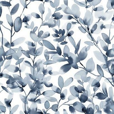 York Wallcovering Botany Vines Peel and Stick Wallpaper Blue