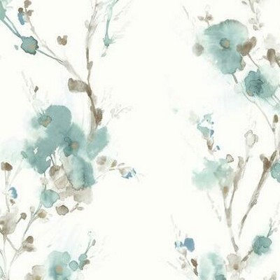 York Wallcovering Charm Peel and Stick Wallpaper Teal