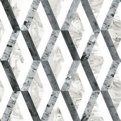 York Wallcovering Statuary Diamond Inlay Peel and Stick Wallpaper Grays