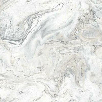 York Wallcovering Oil & Marble Peel and Stick Wallpaper White/Gray