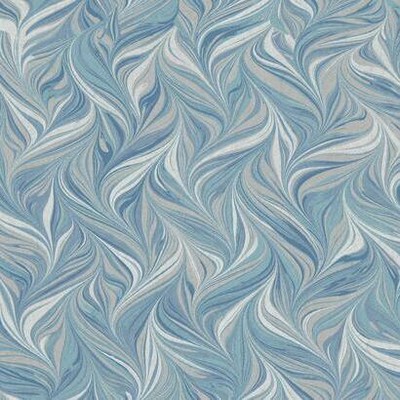 York Wallcovering Ebru Swirls Peel and Stick Wallpaper Blue