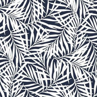 York Wallcovering Oahu Fronds Peel and Stick Wallpaper Blue