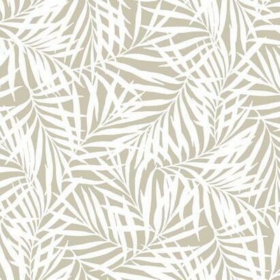 York Wallcovering Oahu Fronds Peel and Stick Wallpaper Off White