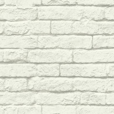 York Wallcovering Magnolia Home Brick-And-Mortar Peel and Stick Wallpaper White