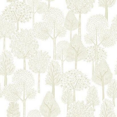 York Wallcovering Treetops Peel and Stick Wallpaper Metallic Gold