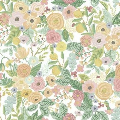 York Wallcovering Garden Party Peel and Stick Wallpaper Pastel