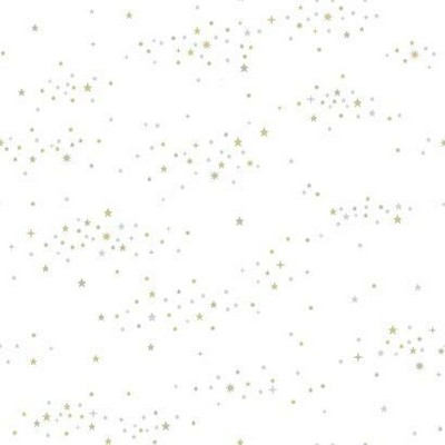 York Wallcovering Starlight, Star Bright Peel and Stick Wallpaper Silver/Gold