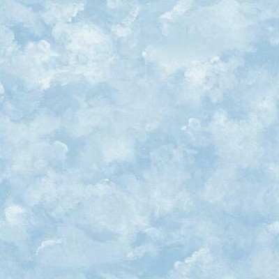 York Wallcovering Atrium Clouds Peel and Stick Wallpaper Blue