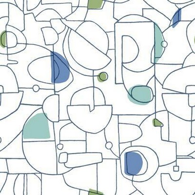 York Wallcovering Fauvist Peel and Stick Wallpaper Blue/Green