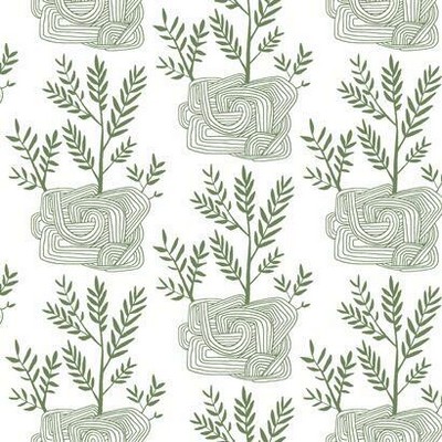 York Wallcovering Seedlings Peel and Stick Wallpaper Green