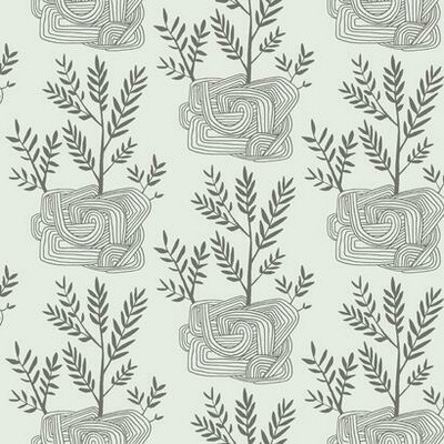 York Wallcovering Seedlings Peel and Stick Wallpaper Gray