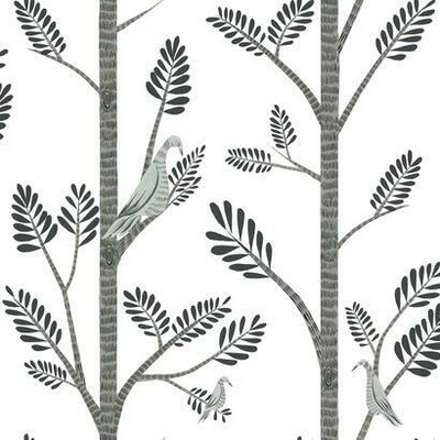 York Wallcovering Aviary Branch Peel and Stick Wallpaper Gray