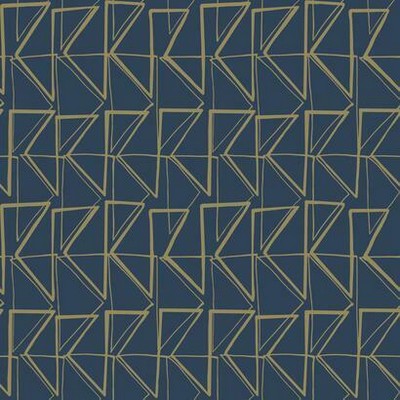 York Wallcovering Love Triangles Peel and Stick Wallpaper Blue/Metallic Gold