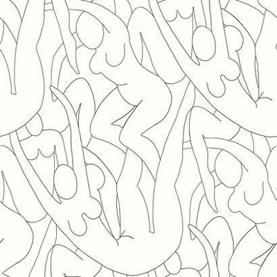 York Wallcovering Head Over Heels Peel and Stick Wallpaper Black/White