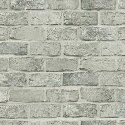York Wallcovering Stretcher Brick Peel and Stick Wallpaper Gray