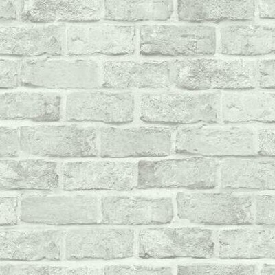 York Wallcovering Stretcher Brick Peel and Stick Wallpaper Light Gray