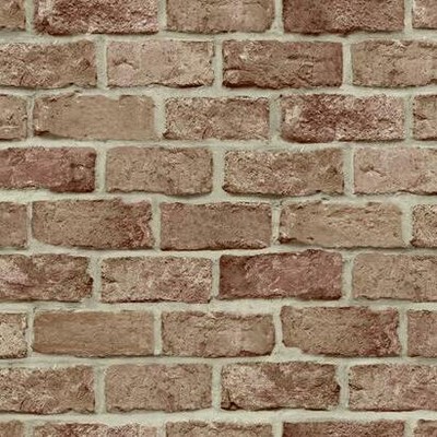 York Wallcovering Stretcher Brick Peel and Stick Wallpaper Red
