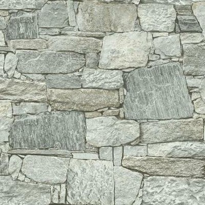 York Wallcovering Chateau Stone Peel and Stick Wallpaper Gray/Beige