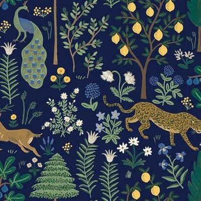York Wallcovering Menagerie Peel and Stick Wallpaper Blue