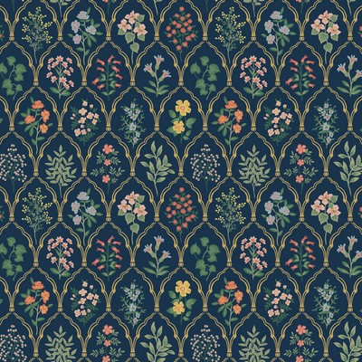 York Wallcovering Hawthorne Wallpaper Navy