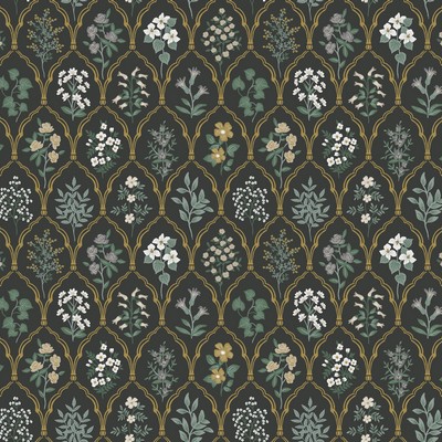 York Wallcovering Hawthorne Wallpaper Black/Cream