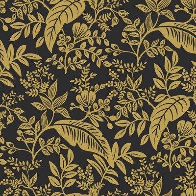 York Wallcovering Canopy Wallpaper Gold/Black