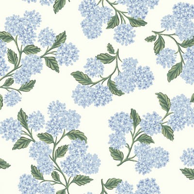 York Wallcovering Hydrangea Wallpaper Blue/White