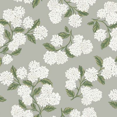 York Wallcovering Hydrangea Wallpaper Gray