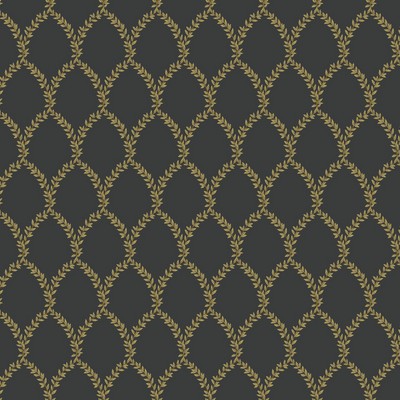 York Wallcovering Laurel Wallpaper Gold/Black