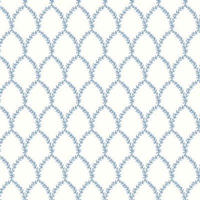 York Wallcovering Laurel Wallpaper Blue/White